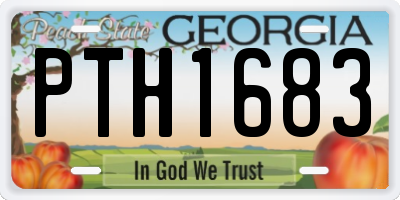 GA license plate PTH1683
