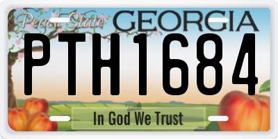 GA license plate PTH1684