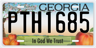 GA license plate PTH1685