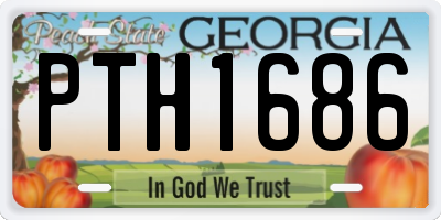 GA license plate PTH1686