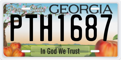 GA license plate PTH1687