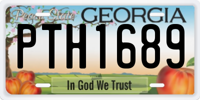 GA license plate PTH1689