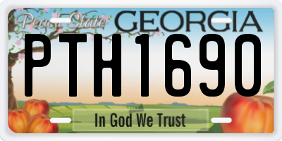 GA license plate PTH1690