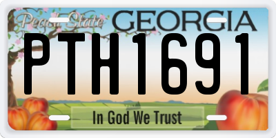 GA license plate PTH1691