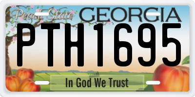 GA license plate PTH1695