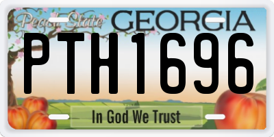 GA license plate PTH1696