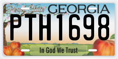 GA license plate PTH1698