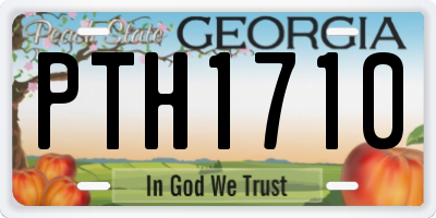 GA license plate PTH1710