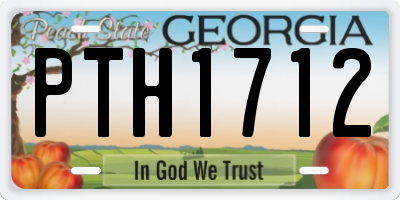 GA license plate PTH1712