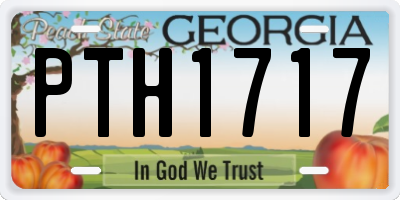 GA license plate PTH1717