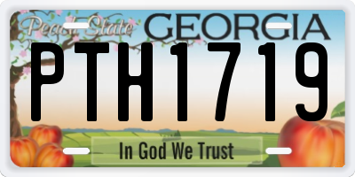 GA license plate PTH1719