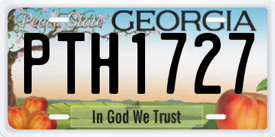 GA license plate PTH1727