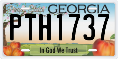 GA license plate PTH1737