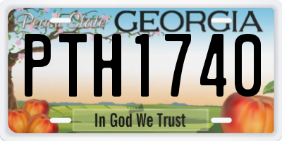GA license plate PTH1740