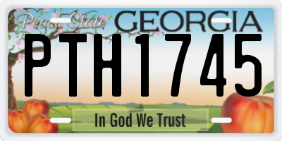 GA license plate PTH1745