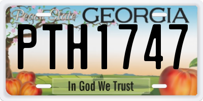 GA license plate PTH1747
