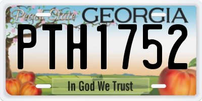 GA license plate PTH1752