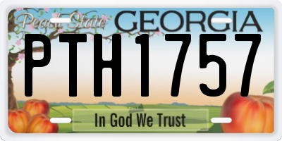 GA license plate PTH1757