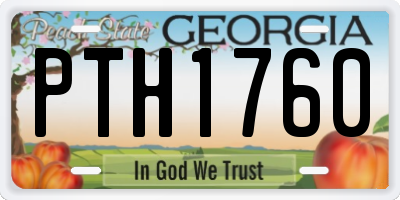 GA license plate PTH1760