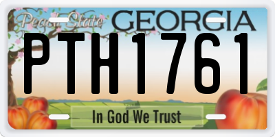 GA license plate PTH1761