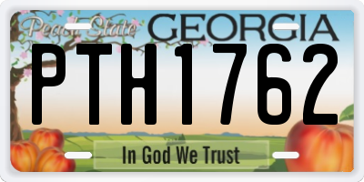 GA license plate PTH1762