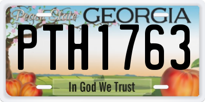 GA license plate PTH1763