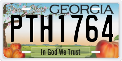 GA license plate PTH1764