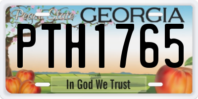 GA license plate PTH1765