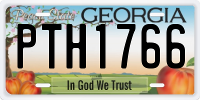 GA license plate PTH1766