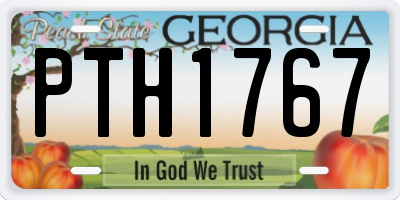 GA license plate PTH1767