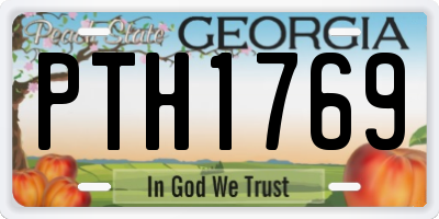 GA license plate PTH1769