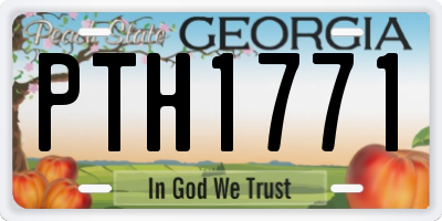 GA license plate PTH1771
