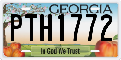 GA license plate PTH1772