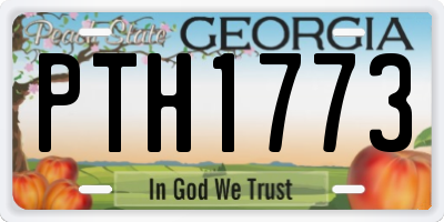 GA license plate PTH1773