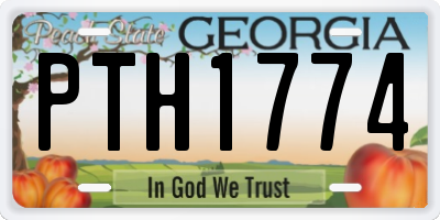 GA license plate PTH1774