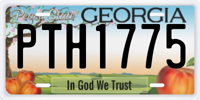 GA license plate PTH1775