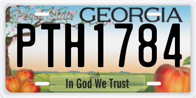 GA license plate PTH1784