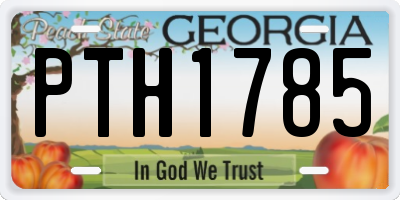 GA license plate PTH1785