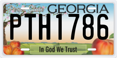 GA license plate PTH1786