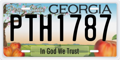 GA license plate PTH1787