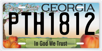 GA license plate PTH1812