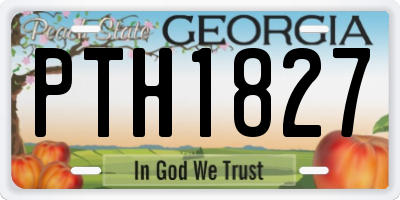 GA license plate PTH1827
