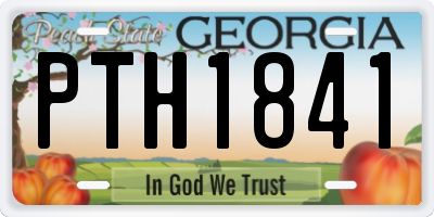 GA license plate PTH1841