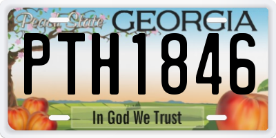 GA license plate PTH1846