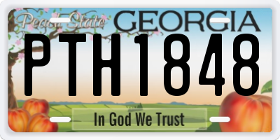 GA license plate PTH1848