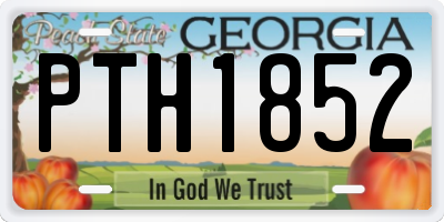 GA license plate PTH1852