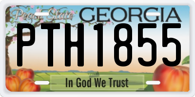 GA license plate PTH1855