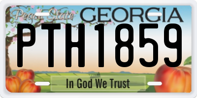 GA license plate PTH1859