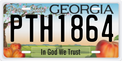 GA license plate PTH1864