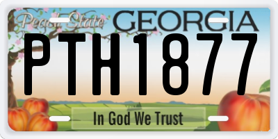 GA license plate PTH1877